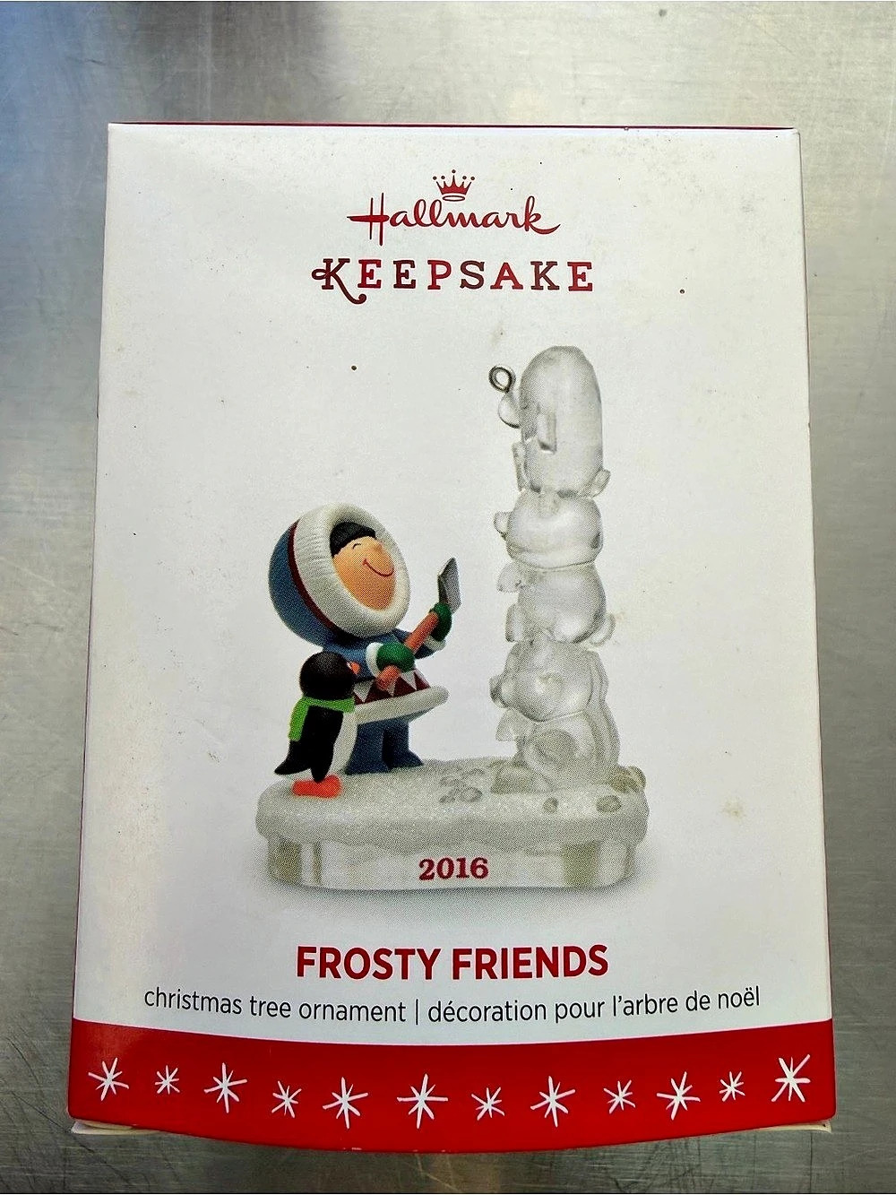 Hallmark Frosty Friends Ice Sculpture 2016 Christmas Ornament